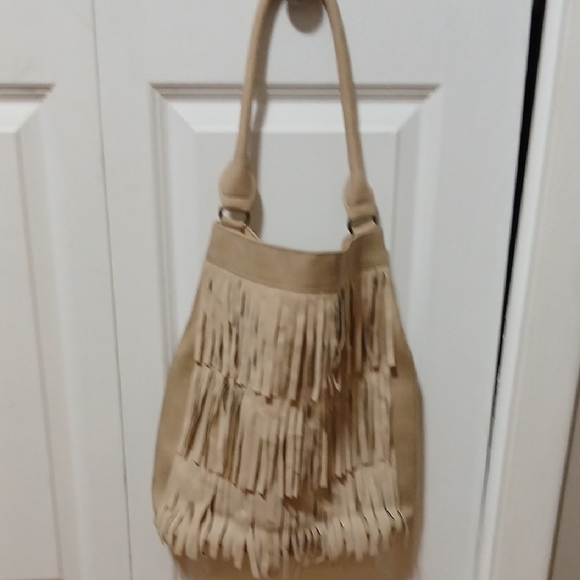The Unbranded Brand Handbags - Chic Fringe Beige Shoulder Bag